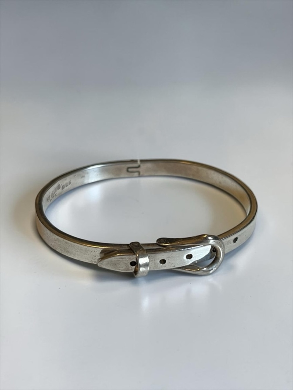 Mexico 925 Sterling Silver Belt Buckle Adjustable Bracelet CC C